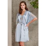 Pierre Cardin Saten Dantelli Kadın Gecelik ve Sabahlık Takımı - 4490