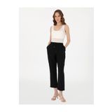 Pierre Cardin Siyah Carrot Fit Keten Pantolon 50301256-vr046