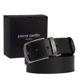 Pierre Cardin Siyah Çift Yönlü Deri Erkek Kemer (En 4 cm) PC-4099H2N (Siyah, 115 CM)