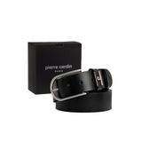 Pierre Cardin Siyah Deri Erkek Kemeri (En 4 cm) PC0MDLD5Z