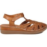 Pierre Cardin Siyah Hakiki Deri Cırtlı Kadın Günlük Sandalet PC-54517 Z - Taba