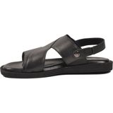 Pierre Cardin Siyah Hakiki Deri Erkek Sandalet PC-7315 M