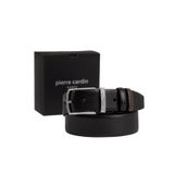 Pierre Cardin Siyah-Kahve Çift Yönlü Deri Erkek Kemeri (En 3,5 cm) PC0FT04Z7X