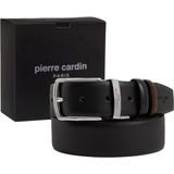 Pierre Cardin Siyah-Kahve Çift Yönlü Deri Erkek Kemeri (En 3,5 cm) PCCİFT01CF6 - 135 cm - Siyah - Kahverengi