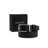 Pierre Cardin Siyah-Kahve Çift Yönlü Deri Erkek Kemeri (En 3,5 cm) PCFT01NFI