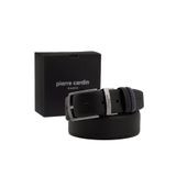 Pierre Cardin Siyah-Lacivert Çift Yönlü Deri Erkek Kemeri (En 3,5 cm) PC0FT04Y6B