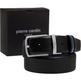 Pierre Cardin Siyah-Lacivert Çift Yönlü Deri Erkek Kemeri (En 3,5 cm) PCCİFT01L2D - 135 cm - Siyah - Lacivert