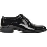 Pierre Cardin Siyah Rugan Deri Erkek Klasik Ayakkabı Platform Tabanlı Standart Kalıp