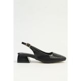 Pierre Cardin Siyah Rugan Kadın Topuklu Sandalet PC-55795