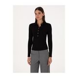 Pierre Cardin Siyah Slim Fit Örme Bluz 50309153-VR046