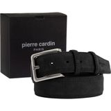 Pierre Cardin Siyah Suet Deri Erkek Kemeri (En 3,5 cm) PC1009S5S - 125 cm