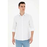 Pierre Cardin Slim Fit Uzun Kol Yarım Italyan Yaka Erkek Gömlek 1836777 Sarı - XL