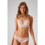 Pierre Cardin Somon 4834 Tül Detaylı Balensiz Üçgen Bralet Sütyen Ve Brazilian / Iç Çamaşır Takımı