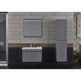 Pierre Cardin Summer 70CM Mat Antrasit Banyo Dolabı (Ayna+Lavabo+Alt Dolap) - Antrasit - Gri
