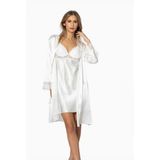 Pierre Cardin Sütyen Kaplı Ekru Sabahlık Gecelik Set 4285