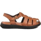 Pierre Cardin Taba Hakiki Deri Erkek Düz Sandalet - Renkli
