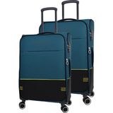 Pierre Cardin Ultra Light Hafif Lüx Kumaş 2'li Valiz Seti Büyük Boy - Orta Boy PC8200 - Mavi