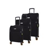 Pierre Cardin Ultra Light Hafif'lüx Kumaş 3'Lü Valiz Seti PC6000, Ultra Light Hafif'lüx PC6000, Siyah, Üniseks Yetişkin