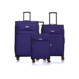 Pierre Cardin Ultra Lüks Hafif Kumaş 6000-set Unisex 3'lü Valiz Seti, 6000-set, mor, Üniseks Yetişkin