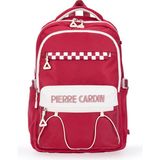 Pierre Cardin Unisex Çocuk Çok Gözlü Sırt Okul Çantası 07PCT183 - Kırmızı