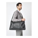 Pierre Cardin Unisex Siyah Desenli Geniş Hacimli Ayarlanabilir Askılı Seyahat Çantası