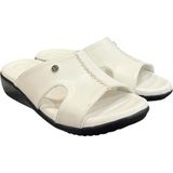 Pierre Cardin Üstü Dikişli Anatomik Bayan Terlik - Beyaz