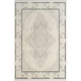 Pierre Cardin Voyage KJ01A Krem Gri Viskon Akrilik Yumuşak Dokulu Klasik Desen Halı KREM GRİ 100 x 200