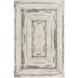 Pierre Cardin Voyage KJ05B Krem Mavi Viskon Akrilik Yumuşak Dokulu Modern Eskitme Halı