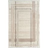 Pierre Cardin Voyage KJ06A Krem Vizon Viskon Akrilik Yumuşak Dokulu Modern Çizgili Halı KREM VİZON 200 x 290