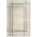 Pierre Cardin Voyage KJ06B Krem Kahve Viskon Akrilik Yumuşak Dokulu Modern Çizgili Halı KREM KAHVE 200 x 290