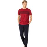 Pierre Cardin Yazılı Erkek Pijama Takımı, Bordo, M Beden