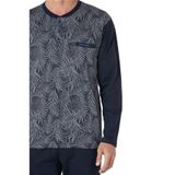 Pierre Cardin%100 Pamuklu Jakarlı Düğmeli Erkek Pijama Takımı, Lacivert, 2XL