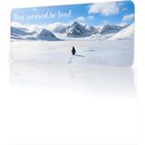 Pierrebella Penguen Temalı 70X30 cm Mouse Pad, Dikişli Kenar, Kaymaz, Ultra Geniş Mousepad 70X30 cm - Beyaz