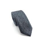 PİERRONİ Gri Lacivert Çizgili Slim Kravat P0366