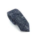 PİERRONİ Gri Şal Desen Slim Kravat