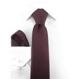 PİERRONİ Kendinden Desenli Bordo Mendilli Kravat