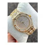 pierrose Gold Renk Çelik Taşlı Erkek Kol Saati
