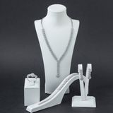 Pigado 925 Ayar Gümüş Zirkon Taşlı Kalp Model Set