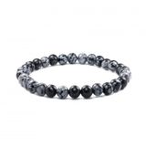 Pigado Hakiki Doğal Taş Obsidyen Taşı Unisex Bileklik