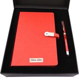Pigado Isme Kişiye Özel 16 GB Usb'li Defter Dokunmatik Roller Kalem Seti - Kırmızı