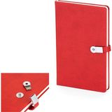 Pigado Mıknatıslı 16 GB Usb'li Kilitli Defter Kırmızı
