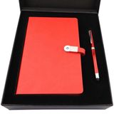 Pigado Özel Kutulu 16 Gb Usb Defter + Dokunmatik Roller Kalem Seti Kırmızı