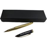 Pigado Siyah-Gold Kapaklı Metal Roller İmza Kalemi 1,2 x 14,5 cm Kişiye Özel Tasarım