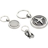 Pigado Uçak Figürlü Dönebilen Metal Unisex Anahtarlık - Gri - standart