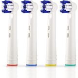 Pi&go Oral B Şarjlı Diş Fırçası Uyumlu Yedek Başlık - Elektrikli Diş Fırçası Yedek Başlığı, 4 Adet - Standart - (ClearEyelets)Black-RadiantOrchid