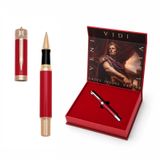 Piguet Genève – Lüks ve Ergonomik Dolma Kalem & Tükenmez Kalem – Sezar Special Edition – Alman M Uç, Altın Kaplama, Mavi Mürekkep – Evrensel Refill ve Kartuş, Pompa, Hediye Kutulu (Tükenmez Kalem)