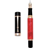 Piguet Genève – Lüks ve Ergonomik Dolma Kalem & Tükenmez Kalem – Taurus Serisi – Alman M Uç, Altın Kaplama – Evrensel ve Kartuş, Doldurulabilir Pompa, Hediye Kutulu (Dolma Kalem, Rouge) - -- - Option-1