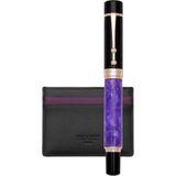 Piguet Taurus Amour Violet Rollerball Kalem ve Deri Kartlık Set - Mor - Standart