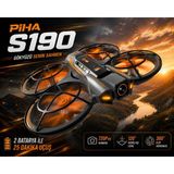 Piha S190 Fırçasız Motor 2BATARYA&25DAKIKA Uçuş 720P Çift Kamera Taşıma Çantalı Drone - Siyah