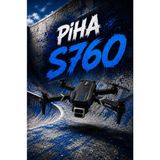 Piha S760 Fırçalı Motor 2BATARYA&25DAKIKA Uçuş 480P Kamera Taşıma Çantalı Drone - Siyah